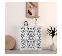 LSSHQ Copertura per Radiatore per Soggiorno, in MDF, Design A Lamelle Decorative, Rivestimento per Termosifone, Camera da Letto, Laccati Bianchi(23.6x27.5x7.8in/60x70x20cm)