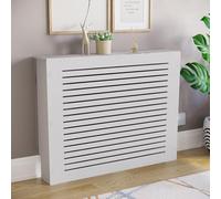 LSSHQ Radiatore Copertura Grill A Doghe Moderno, Mobiletto A In Legno MDF Laccato Biancomedium, per A Antiribaltamento(27.5x31.5x7.8in/70x80x20cm)