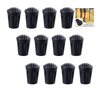 LSTK Gommini di Ricambio per Asfalto,12 Pezzi Tappi Gommini per Bastoncini da Trekking,Nero