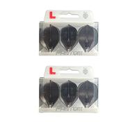 LSTYLE Alette per freccette: L1 EZ Fantom standard, ultra resistenti, per freccette con punta morbida e punta in acciaio, colore nero, confezione da 2