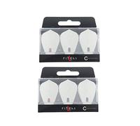 Lstyle L4 Pro - Set di alette per freccette a forma di aquilone, Bianco confezione da 2