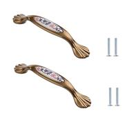 LSUAOSSUE Maniglie e pomelli in lega per armadi, Pomelli for cassetti in ceramica, 2 pezzi, rotondi, foro singolo, in lega di zinco, varie misure(165 * 26 * 31mm)