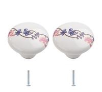 LSUAOSSUE Maniglie e pomelli in lega per armadi, Pomelli for cassetti in ceramica, 2 pezzi, rotondi, foro singolo, in lega di zinco, varie misure(38 * 38 * 27mm)