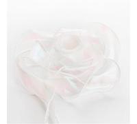 LSUAOSSUE Nastro in Organza, Nastro di Chiffon da 10 Metri, Varie Misure, Multicolore, for lavori Fai Te e Confezioni Regalo(White,4 x 10 Yard)