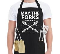 LSUO BAOFU Grembiule da Cucina Regalo Uomo, 2 Tasche