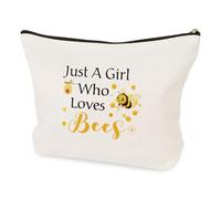 LSVGSAK Beauty case cosmetico con api, regalo per donne e ragazze