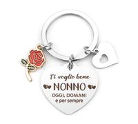 LSVGSAK Regalo Nonno Festa Dei Nonni Personalizzato Regalo Portachiavi Grazie Idee Regali San Valentino Festa Del Papà Compleanno Natale Regali Anniversario Pensionamento Pasqua Festa Dei Nonno