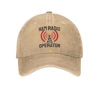 LSWFMACL Amatore Vintage Operatore Radio Amatoriale Cappello da Baseball Unisex Copricapo in Jeans usurato Divertente da Viaggio all'aperto Tutte Le Stagioni Cappello da Viaggio Cotone