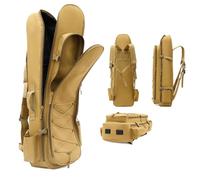 LSWKG Fucile Borsa Tattica, Borsa Porta Armi Poligono, Custodia Morbida Fodero Porta Fucili Imbottito, Zaino Fucile Caccia, Canna da Pesca Borsa, Borsa Tattica Militare Khaki,98cm