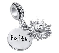 LSxAB Ciondolo con scritta "You are my sunshine", compatibile con braccialetti Pandora, Rame, Nessuna pietra preziosa