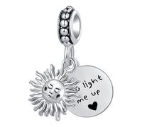 LSxAB Ciondolo con scritta "You are my sunshine", compatibile con braccialetti Pandora, Rame, Nessuna pietra preziosa