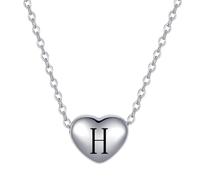 LSxAB Delicata collana da donna con ciondolo a forma di cuore con iniziale A-Z, regolabile, collana girocollo con nome e lettera minuscola in acciaio inossidabile, idea regalo perfetta per il suo
