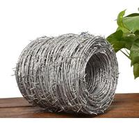 Lsxiao-Decorative Fees Rotolo di Filo Spinato, 1,8 Mm di Filo di Acciaio Zincato Spaziatura Spinato 10 Cm Antiruggine Anti-intrusione per Silvicoltura, Pascolo, 300m