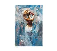 LSYALUCK Dipinto su tela Ragazza ballerina astratta Ballerina danzante moderna Poster Stampe Immagini da parete per decorazione della parete del soggiorno 60x80 cm (24x32 pollici) Senza cornice