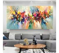 LSYALUCK Immagini Astratte Nuvole colorate Tela Pittura Paesaggio Wall Art Poster Immagini per soggiorno Decorazione domestica moderna 80x165 cm (32x65 pollici) cornice interna