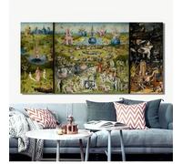 LSYALUCK Opera d'arte Bosch Hieronymus Il giardino delle delizie terrene Poster, dipinti classici famosi Stampe Arte della parete Pittura su tela 60x120 cm (24x47 pollici) Senza cornice