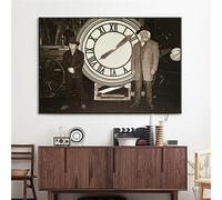 LSYALUCK opera d'arte Ritorno al futuro Poster Vintage Grande orologio Immagini Stampa Tela Pittura Retro Foto Wall Art Living Room Decor 45x75cm (18x30in) Cornice interna