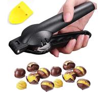 Lsydgn Apri Castagne,Taglia Castagne in Acciaio,Taglia Castagne a Croce,Multifunzione Sbuccia della Apri Pela Castagne Adatto per Vari Tipi di Frutta Secca, Castagne, Noci,Utensili da Cucina(Nere)