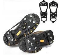 LSYHHXC 8 Denti ramponi da Ghiaccio for Scarpe Invernali Antiscivolo for Escursioni in Montagna, Arrampicata su Ghiaccio e Neve, Copriscarpe Antiscivolo(M for 30-40)