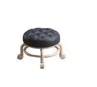 LSYHHXC Ruota Universale Piccolo Sgabello Basso Ruota Silenziosa Rotante Pulisci Pavimento Sgabello Basso Puleggia Con Bambini Che Imparano A Camminare(Black stool)