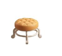 LSYHHXC Ruota Universale Piccolo Sgabello Basso Ruota Silenziosa Rotante Pulisci Pavimento Sgabello Basso Puleggia Con Bambini Che Imparano A Camminare(Orange stool)