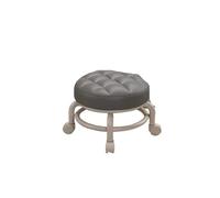 LSYHHXC Sgabello a rotelle piccolo universale per la casa, calze, panchina, rotondo, divano, sedia piccola, schienale in plastica 33(grigio)