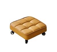 LSYHHXC Sgabello girevole for uso domestico, puleggia, sgabello basso con ruota universale, panca multifunzionale for soggiorno, camera da letto, sgabello basso girevole(Orange square)