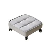 LSYHHXC Sgabello girevole for uso domestico, puleggia, sgabello basso con ruota universale, panca multifunzionale for soggiorno, camera da letto, sgabello basso girevole(Light grey square)