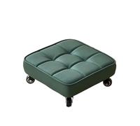 LSYHHXC Sgabello girevole for uso domestico, puleggia, sgabello basso con ruota universale, panca multifunzionale for soggiorno, camera da letto, sgabello basso girevole(Green square)