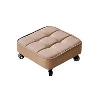 LSYHHXC Sgabello girevole for uso domestico, puleggia, sgabello basso con ruota universale, panca multifunzionale for soggiorno, camera da letto, sgabello basso girevole(Khaki square)
