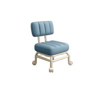 LSYHHXC Sgabello piccolo for uso domestico, schienale universale, ruota morbida, panca piccola, sedia, puleggia, sgabello basso(Sky blue)
