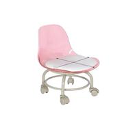 LSYHHXC Sgabello piccolo for uso domestico, schienale universale, ruota morbida, panca piccola, sedia, puleggia, sgabello basso(Acrylic powder)