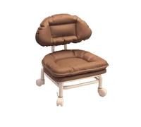 LSYHHXC Sgabello piccolo girevole a 360 gradi, puleggia for uso domestico, schienale basso, panca mobile piccola con sgabello girevole for scarpe e seduta(Coffee)