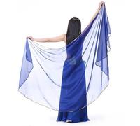 LSYHHXC Veli di Danza del Ventre Farfalla Falene Ali Tinta Unita Chiffon Testa Scialle Sciarpa 250x120 cm.(Royal Blue)