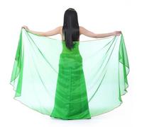 LSYHHXC Veli di Danza del Ventre Farfalla Falene Ali Tinta Unita Chiffon Testa Scialle Sciarpa 250x120 cm.(Dark Green)