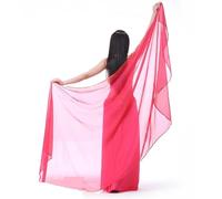 LSYHHXC Veli di Danza del Ventre Farfalla Falene Ali Tinta Unita Chiffon Testa Scialle Sciarpa 250x120 cm.(Hot Pink)