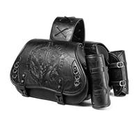 LSYQFB Borse Laterali Moto per Piaggio X9 Evolution 125 2005-2007, Borsa Laterale Moto Impermeabile Pelle Stile Vintage Borse da Sella Moto,B