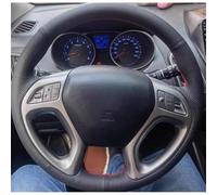 LSYSND Coprivolante per Auto in Pelle Nera Cucito a Mano, per Hyundai Ix35 Tucson 2 2011-2015