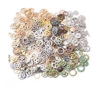 LSYYSL 100 g di artigianato assortito, ingranaggi, ciondoli, accessori per gioielli, ingranaggi retrò steampunk, accessori per collane, bracciali, gioielli