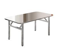 LSyySy Tavolo da lavoro pieghevole in acciaio inox resistente, tavolo da cucina commerciale, postazione di lavoro portatile per officina, garage, ufficio, casa