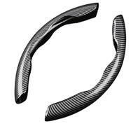 LSYZGRBC 2 Pezzi Coprivolante Auto, per Ford Fiesta | Fiesta Plus/Titanium/ST-Line/Active/ST 2008-2022 Coprivolante in Fibra di Carbonio Segmentato Antiscivolo Accessori Auto