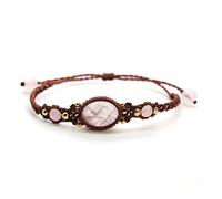 LSZBYHOK Bracciale Pietre Naturali, Braccialetto Boho Fatto A Mano, Braccialetti In Pietra Macramè Intrecciati In Corda Regolabile Alla Moda Per Le Donne