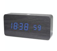 LT-1035 Sveglia intelligente con display a LED digitale APP (legno nero chiaro b