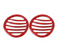 LT Easiyl 1 Paio Di Finiture Superiori Per Cruscotto In Fibra Di Carbonio 5,8x6 Cm Compatibile Con Fiat 500 2012-2015 Rosso