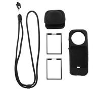 LT Easiyl 1 set di accessori protettivi per fotocamera Kit cordino custodia protettiva in silicone copriobiettivo protezioni schermo per fotocamera azione compatibile con Insta 360 X3