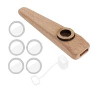 LT Easiyl 1 set di strumenti Kazoo Orff in legno, partner musicale, kazoo, per chitarra, ukulele, violino, pianoforte, accompagnamento con membrana inclusa, 103 x 25 x 15 mm