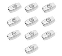LT Easiyl 10 Pz Clip Per Fune Metallica In Acciaio Zincato A Forma Di Uovo Morsetto Per Cavo Adatto Per Diametro 5mm Fune In Acciaio Doppio Foro 33mmx20mm