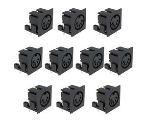 LT Easiyl 10Pcs 5 Pin DIN Audio Video Socket PCB Mount Femmina Connettore Jack PSG03463 Tipo a saldare Contatti Placcati Argento