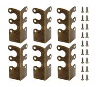 LT Easiyl 12 Pezzi Protezioni Angolari In Metallo Battiscopa Con Viti Per Mobili Soggiorno Ufficio E Gioielli Confezione Regalo 4,8x2,9x2,1cm Bronzo