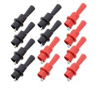 LT Easiyl 12x Set Di Pinzette A Coccodrillo Isolate In Silicone Per Multimetro Incluso Rosso/nero Ciascuna Da 6 Con Presa Da 2 Mm Per Test Elettrici Di Laboratorio Clip Per Cavo Di Lavoro